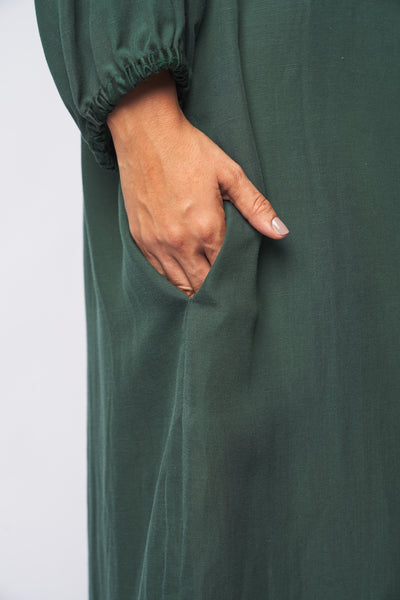 Kleid GRETA grün GOTS zertifiziert
