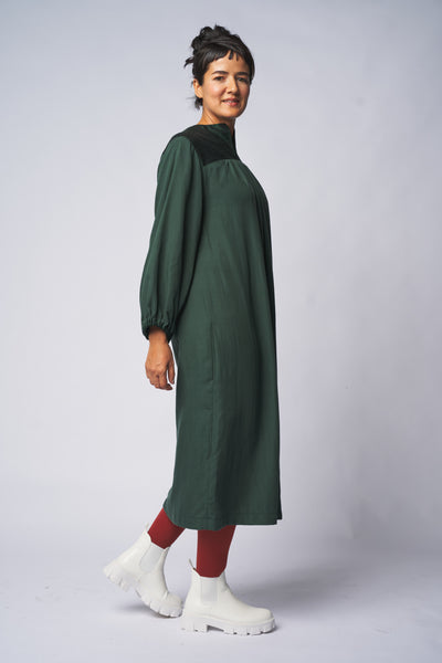 Kleid GRETA grün GOTS zertifiziert